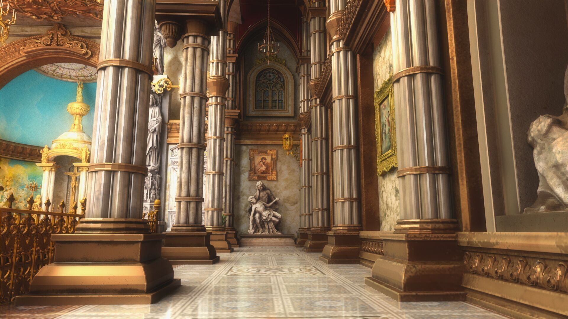 church interior 3D model_17