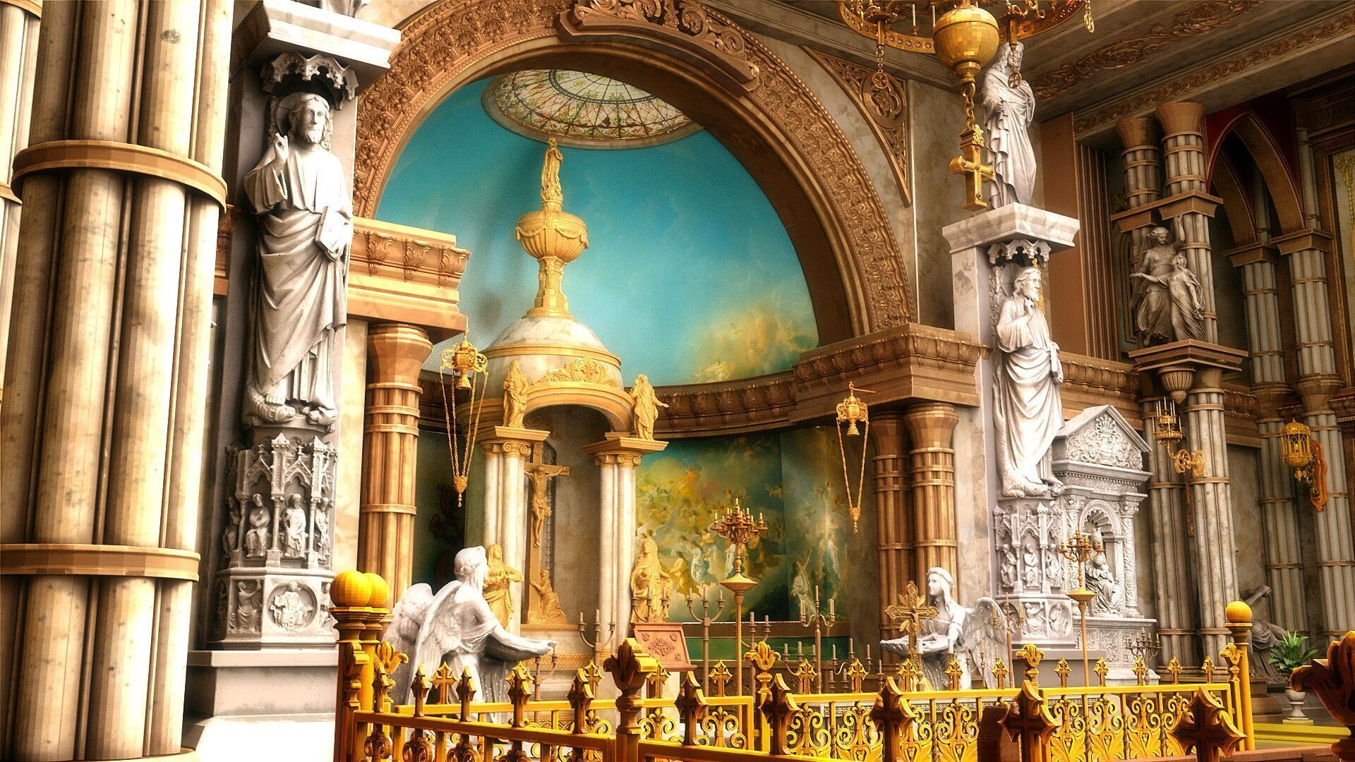 church interior 3D model_12