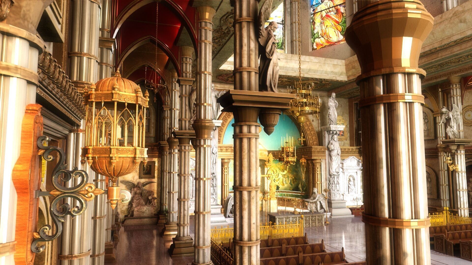 church interior 3D model_6