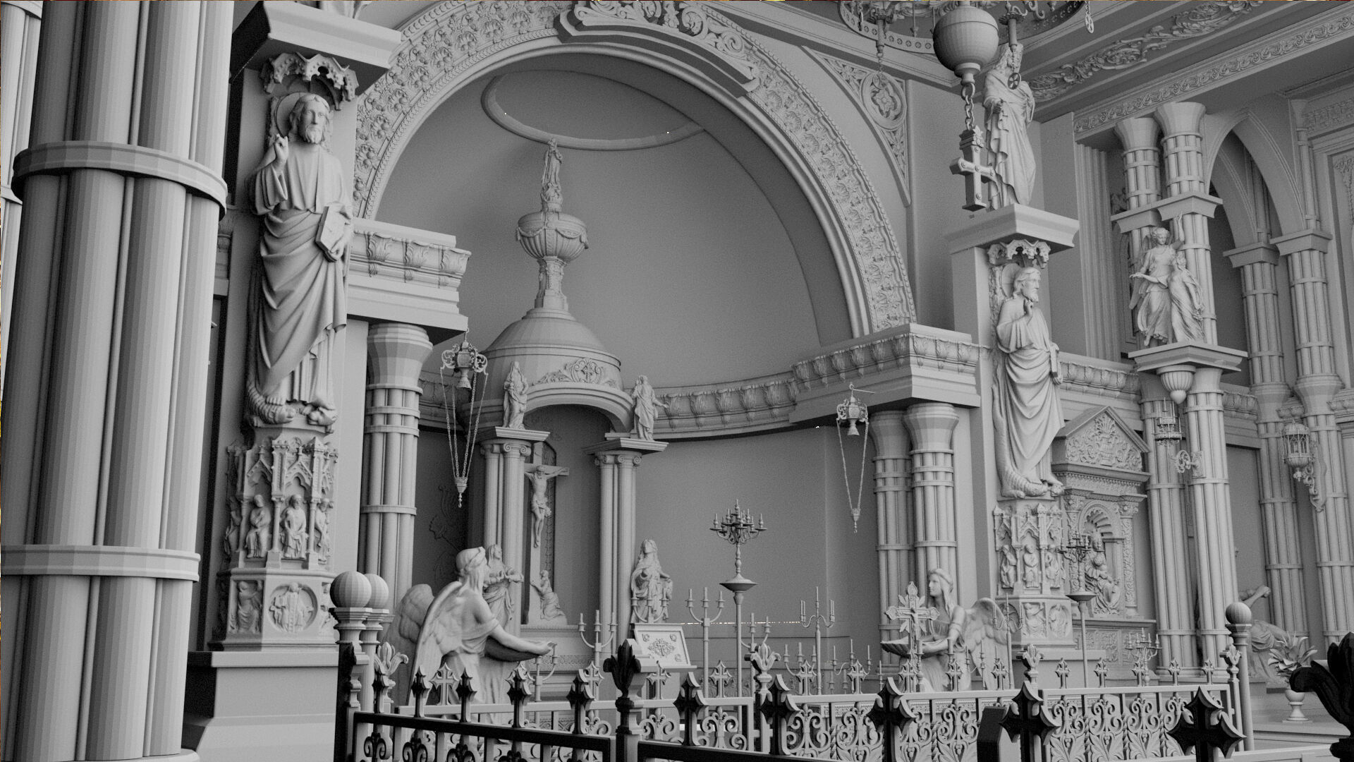 church interior 3D model_21