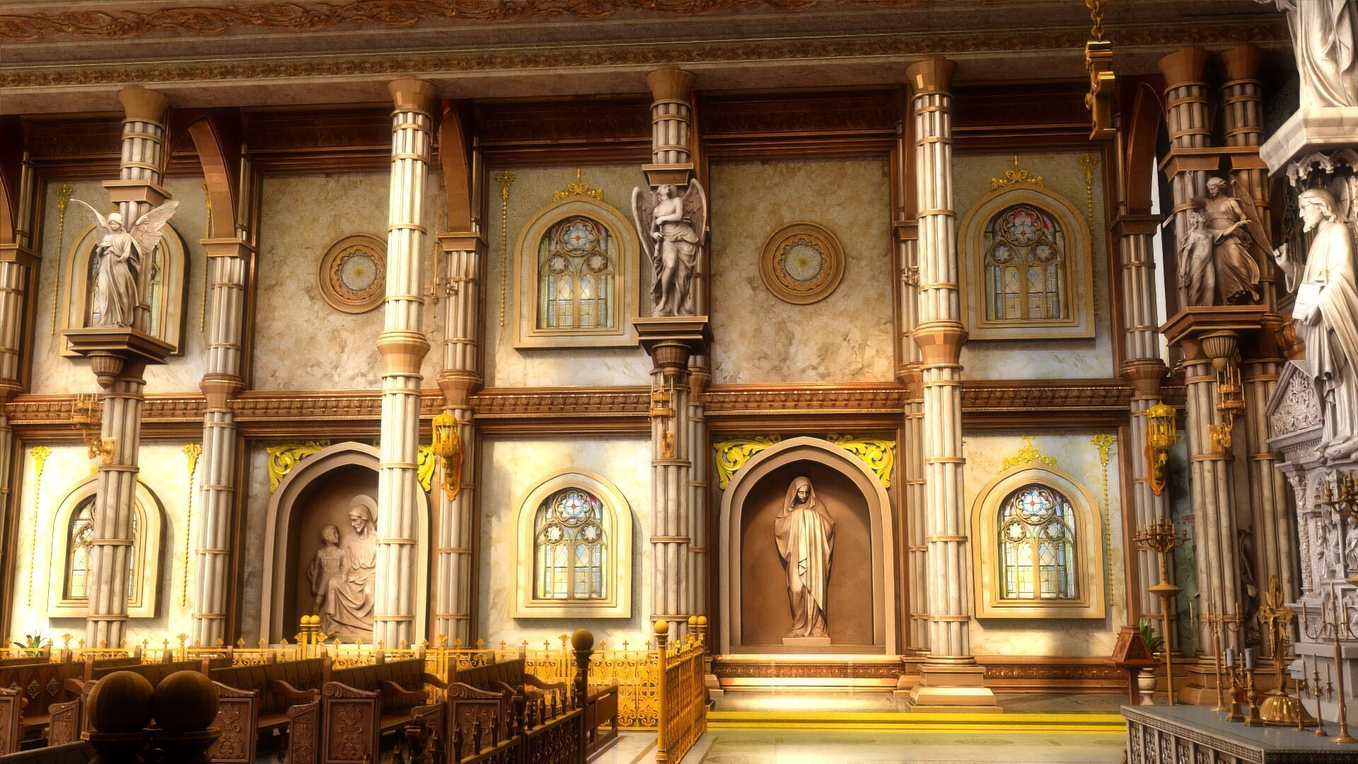 church interior 3D model_3
