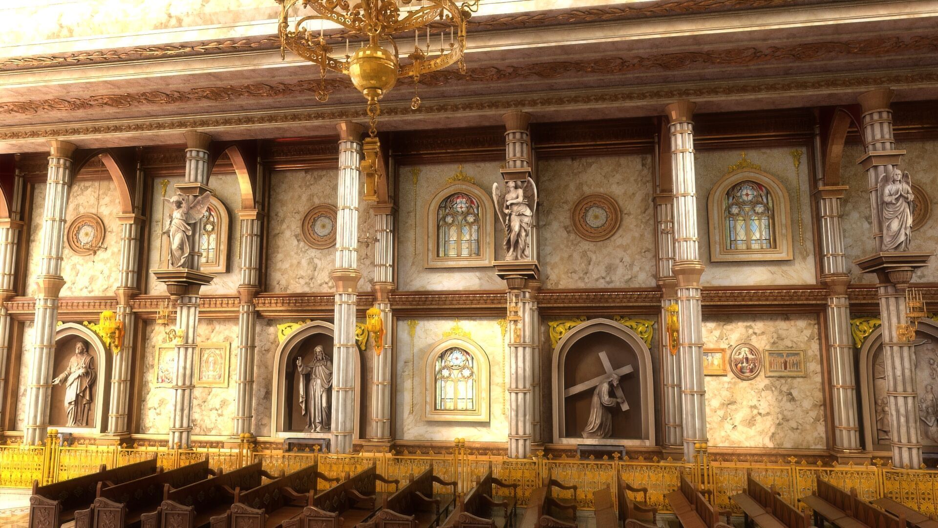 church interior 3D model_4