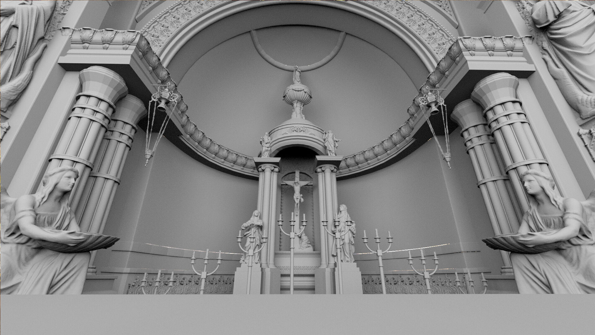 church interior 3D model_34