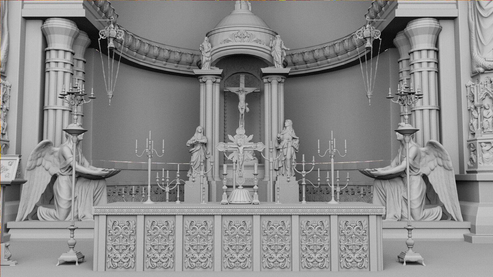 church interior 3D model_22
