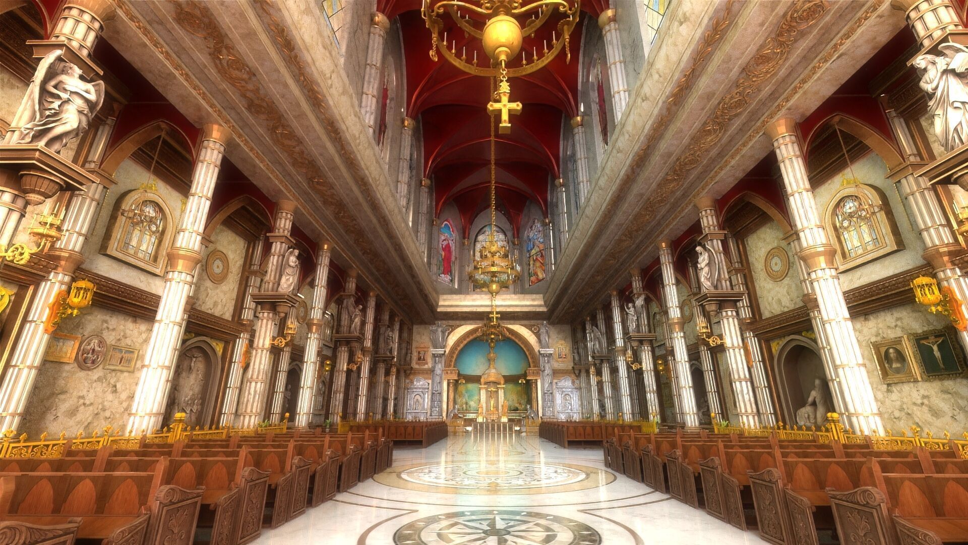 church interior 3D model_1
