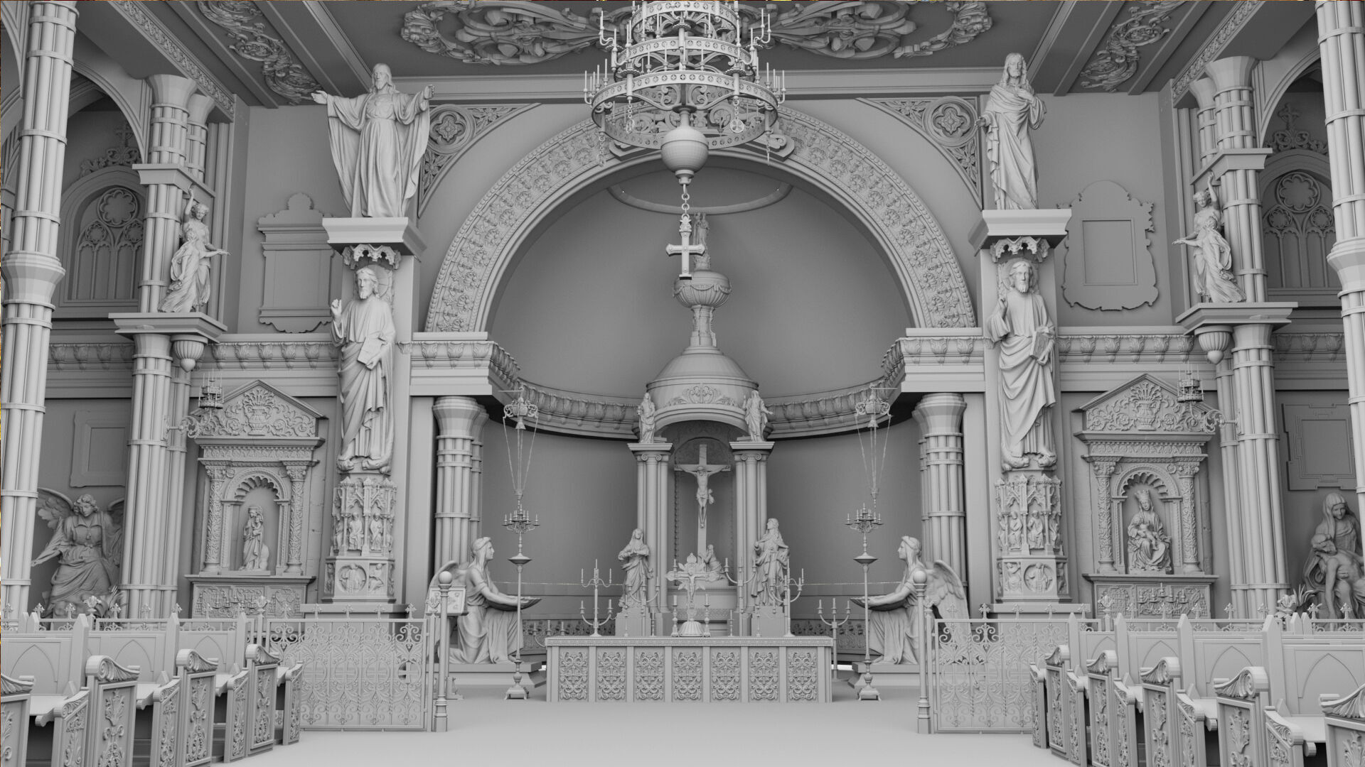 church interior 3D model_20