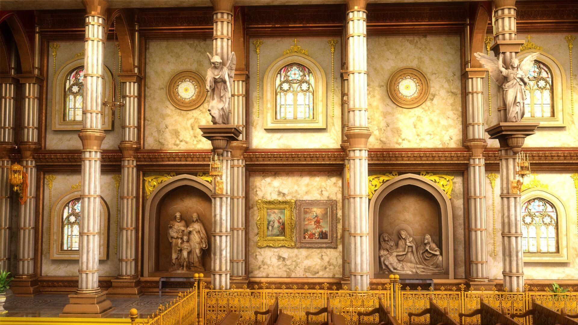 church interior 3D model_5
