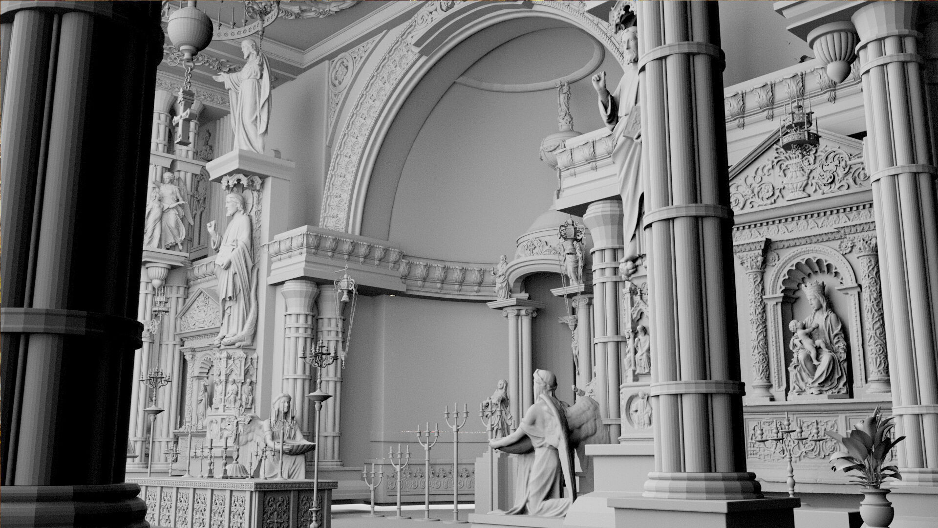 church interior 3D model_35