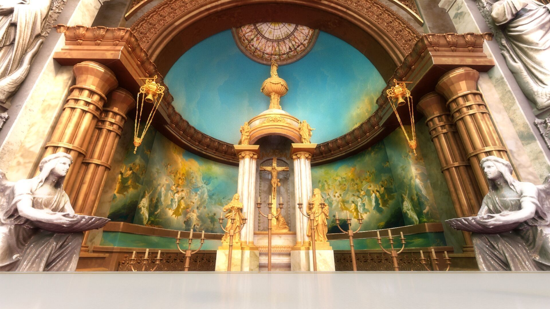 church interior 3D model_10