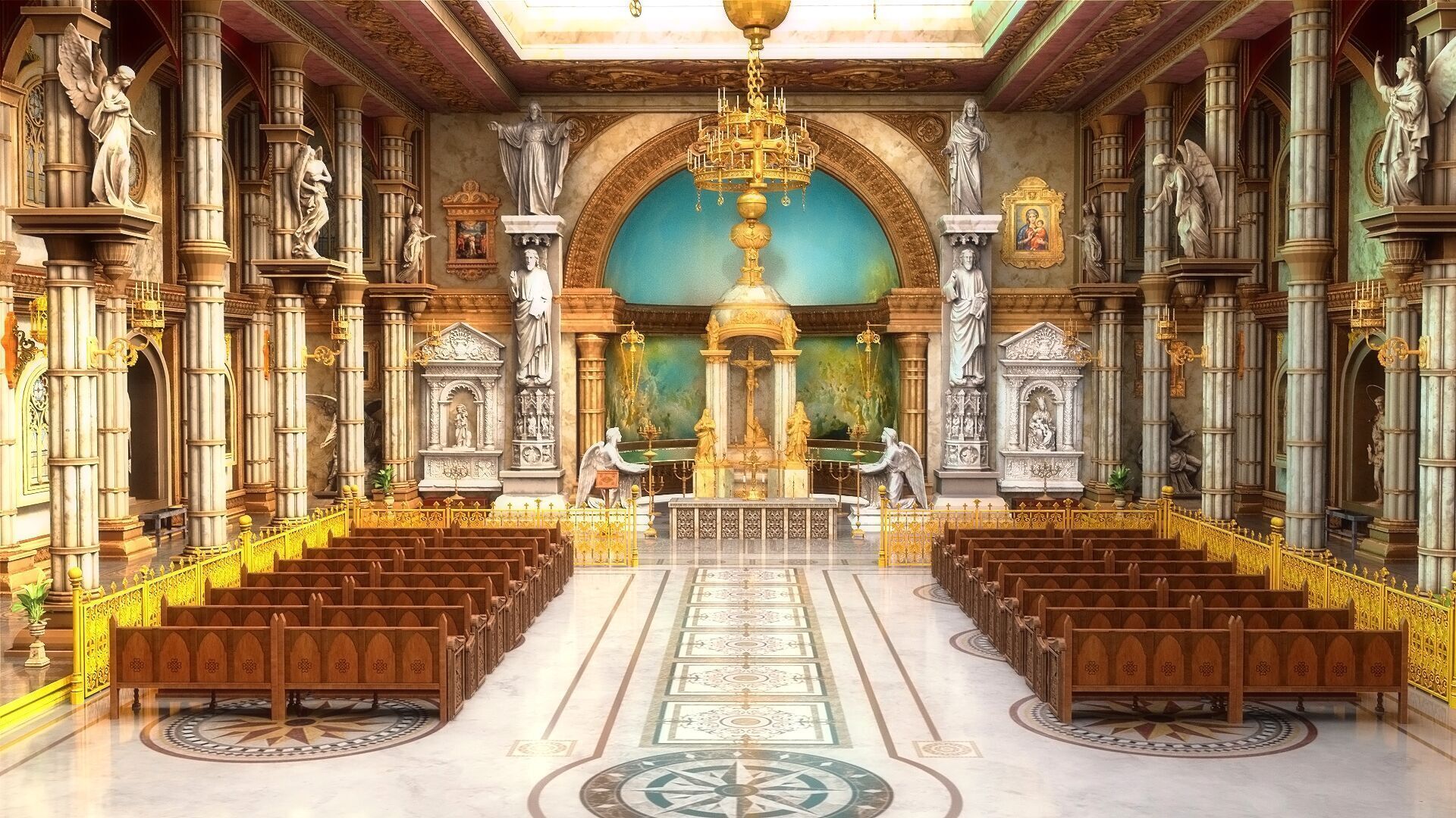 church interior 3D model_14