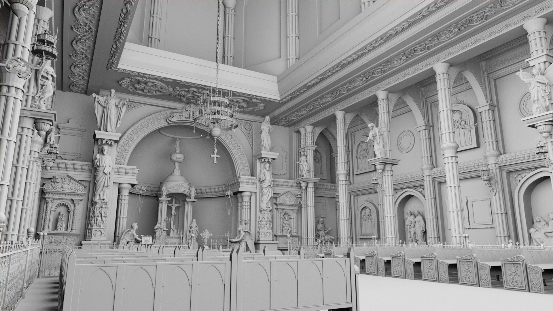 church interior 3D model_30