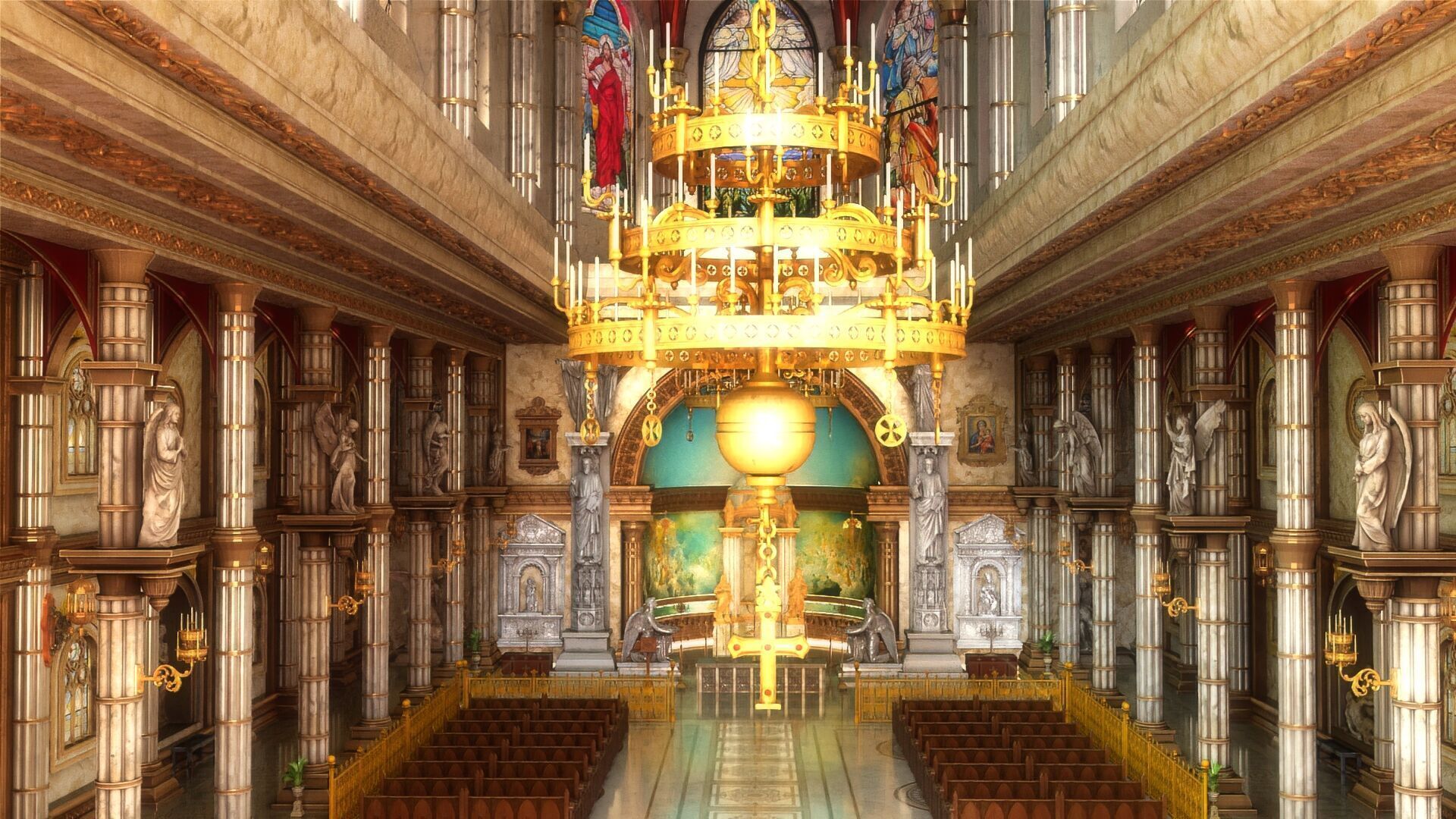 church interior 3D model_8