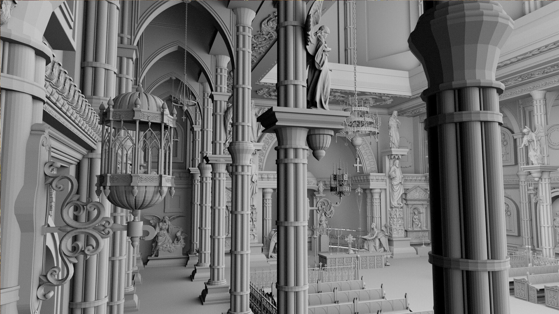 church interior 3D model_26