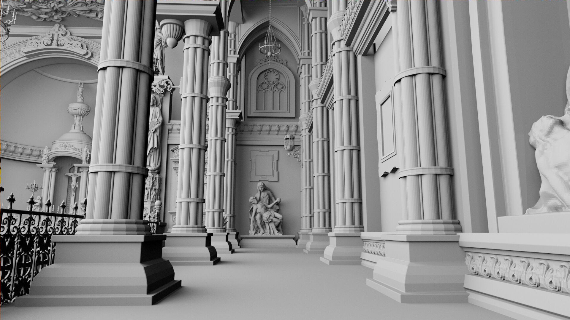 church interior 3D model_32