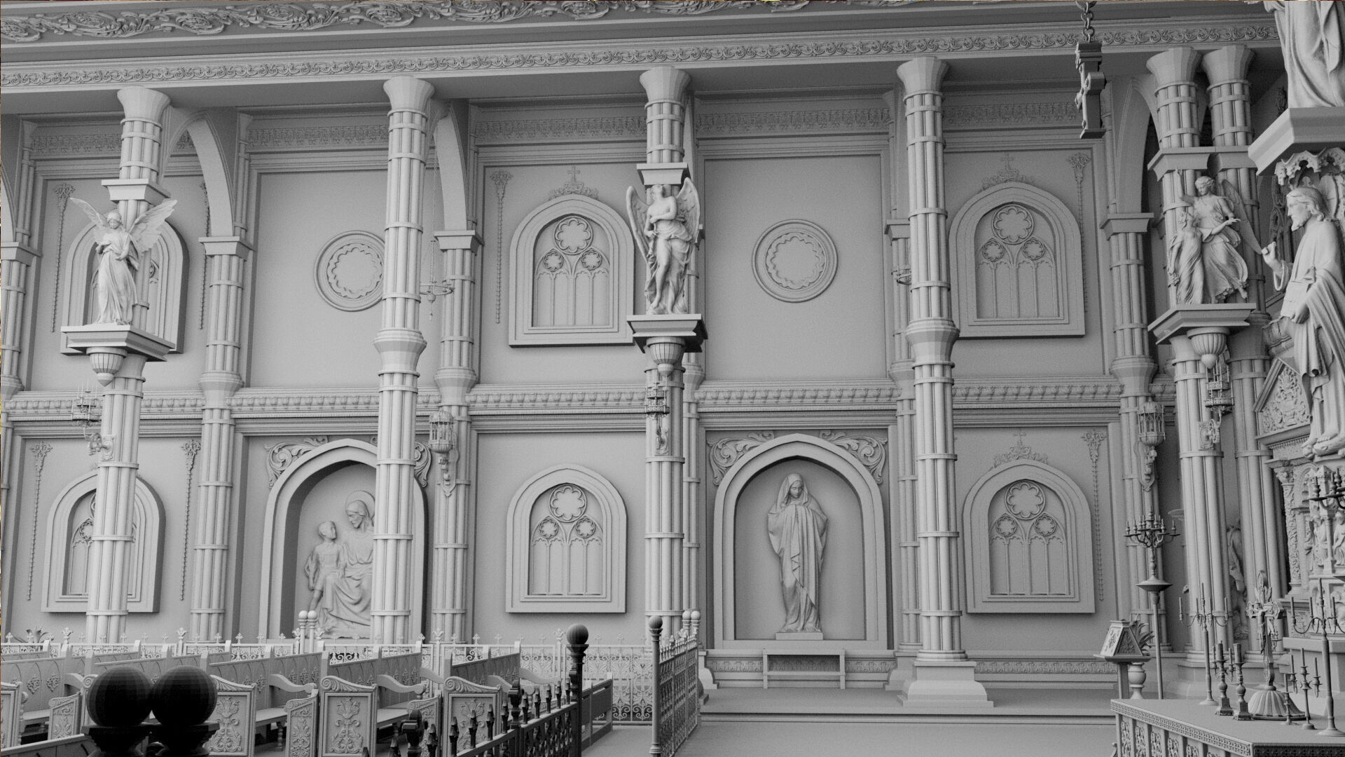 church interior 3D model_29