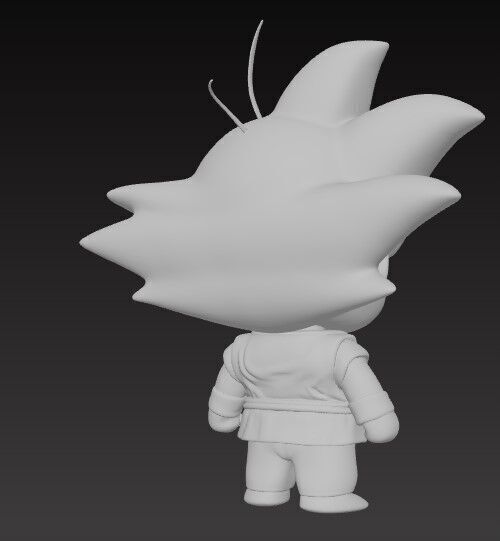 Mini Hero Dragon Ball Style Figure 3D Printable STL FBX OBJ GLB 3D print model_1
