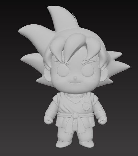 Mini Hero Dragon Ball Style Figure 3D Printable STL FBX OBJ GLB 3D print model_3
