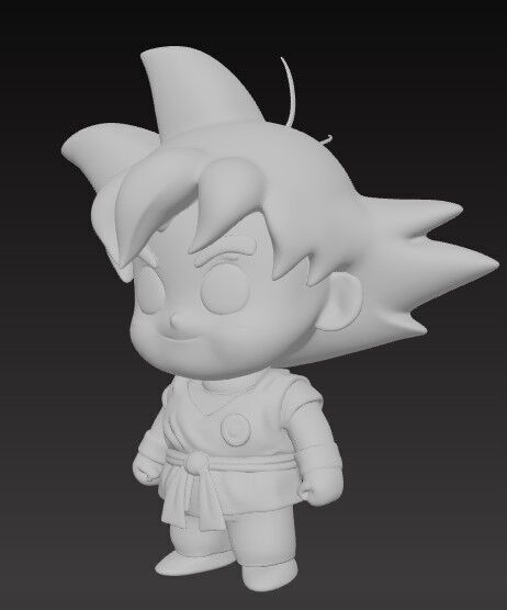 Mini Hero Dragon Ball Style Figure 3D Printable STL FBX OBJ GLB 3D print model_4