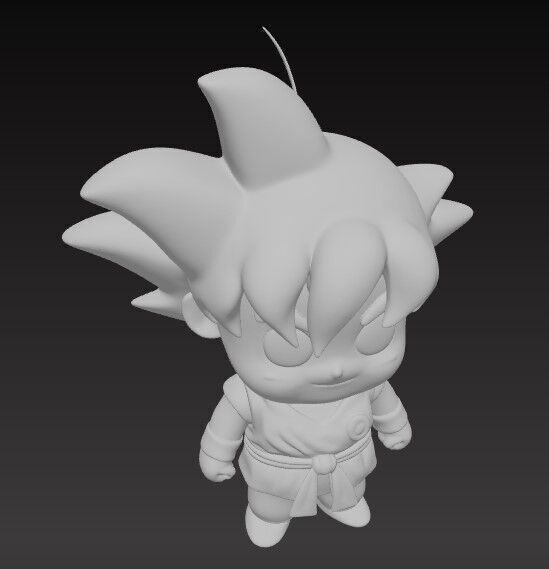 Mini Hero Dragon Ball Style Figure 3D Printable STL FBX OBJ GLB 3D print model_2