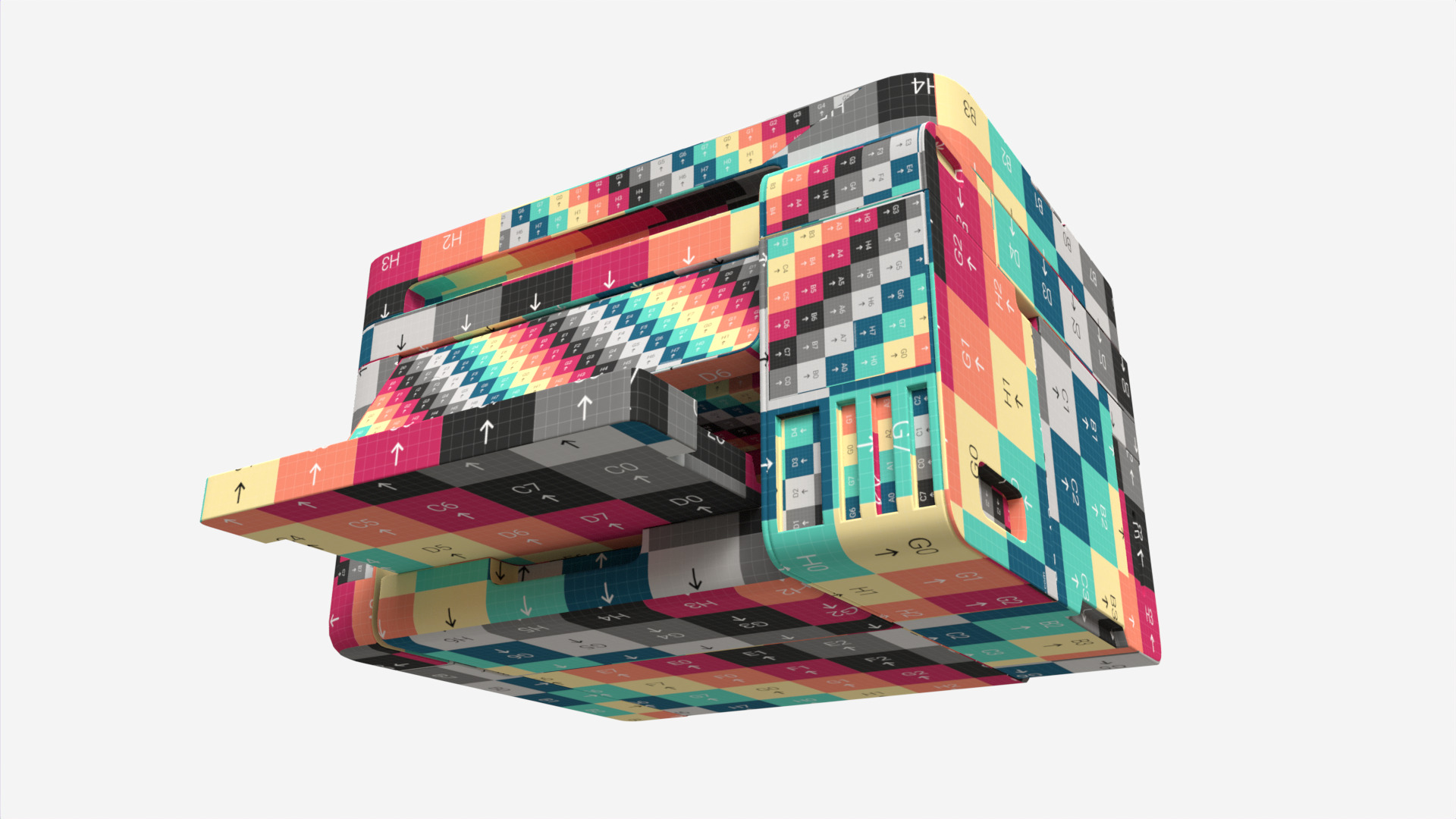 Printer Epson L6276 Low-poly 3D model_13