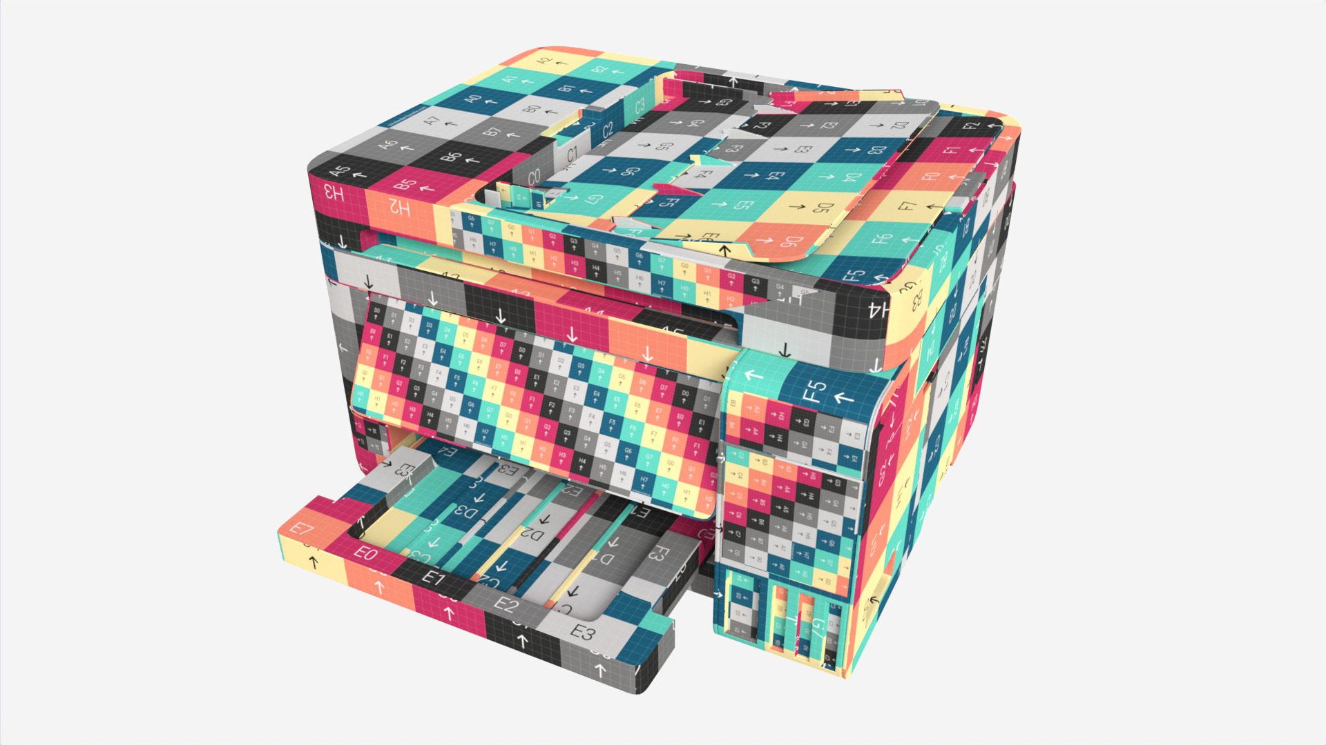 Printer Epson L6276 Low-poly 3D model_14