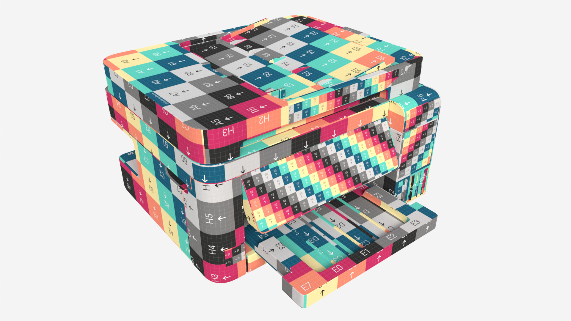 Printer Epson L6276 Low-poly 3D model_15