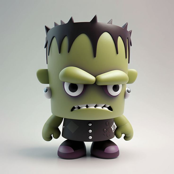 Mini Hero Frankenstein Figure 3D Printable STL FBX OBJ GLB 3D print model_6