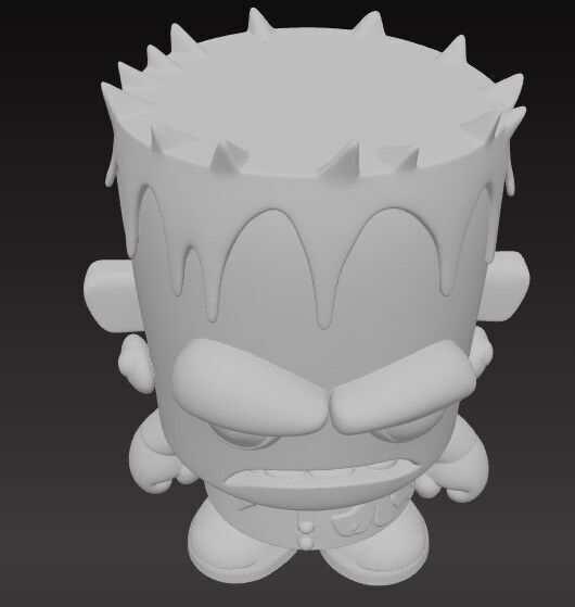 Mini Hero Frankenstein Figure 3D Printable STL FBX OBJ GLB 3D print model_5