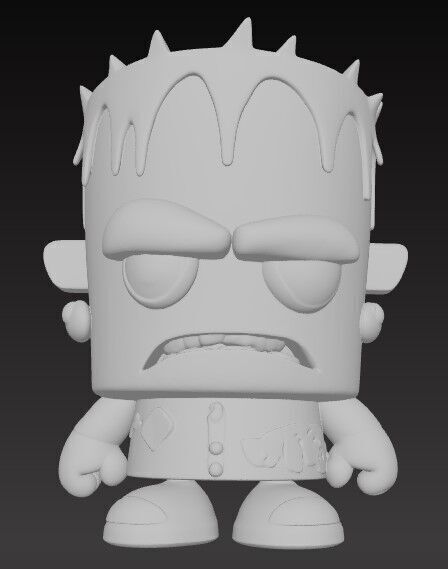 Mini Hero Frankenstein Figure 3D Printable STL FBX OBJ GLB 3D print model_1