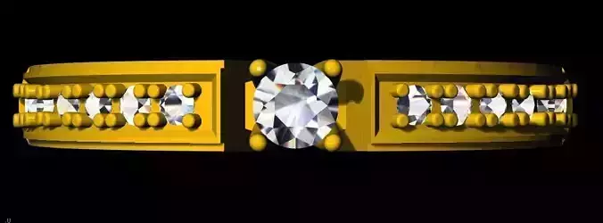 solitaire ring 3dm file