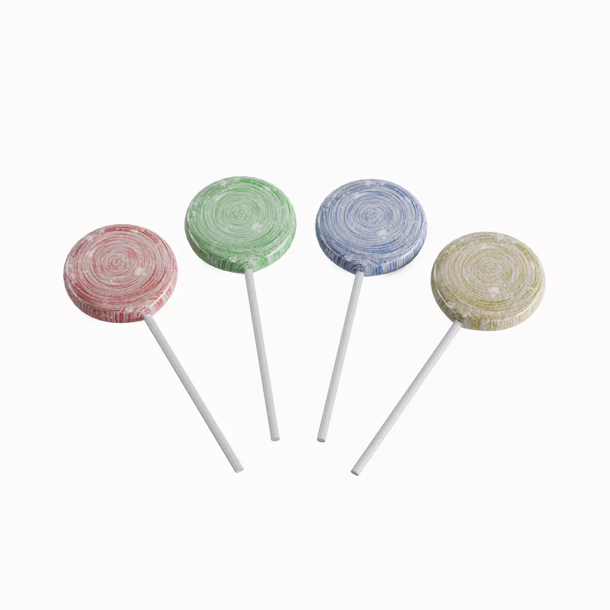 Candy Set Low-poly 3D model_0