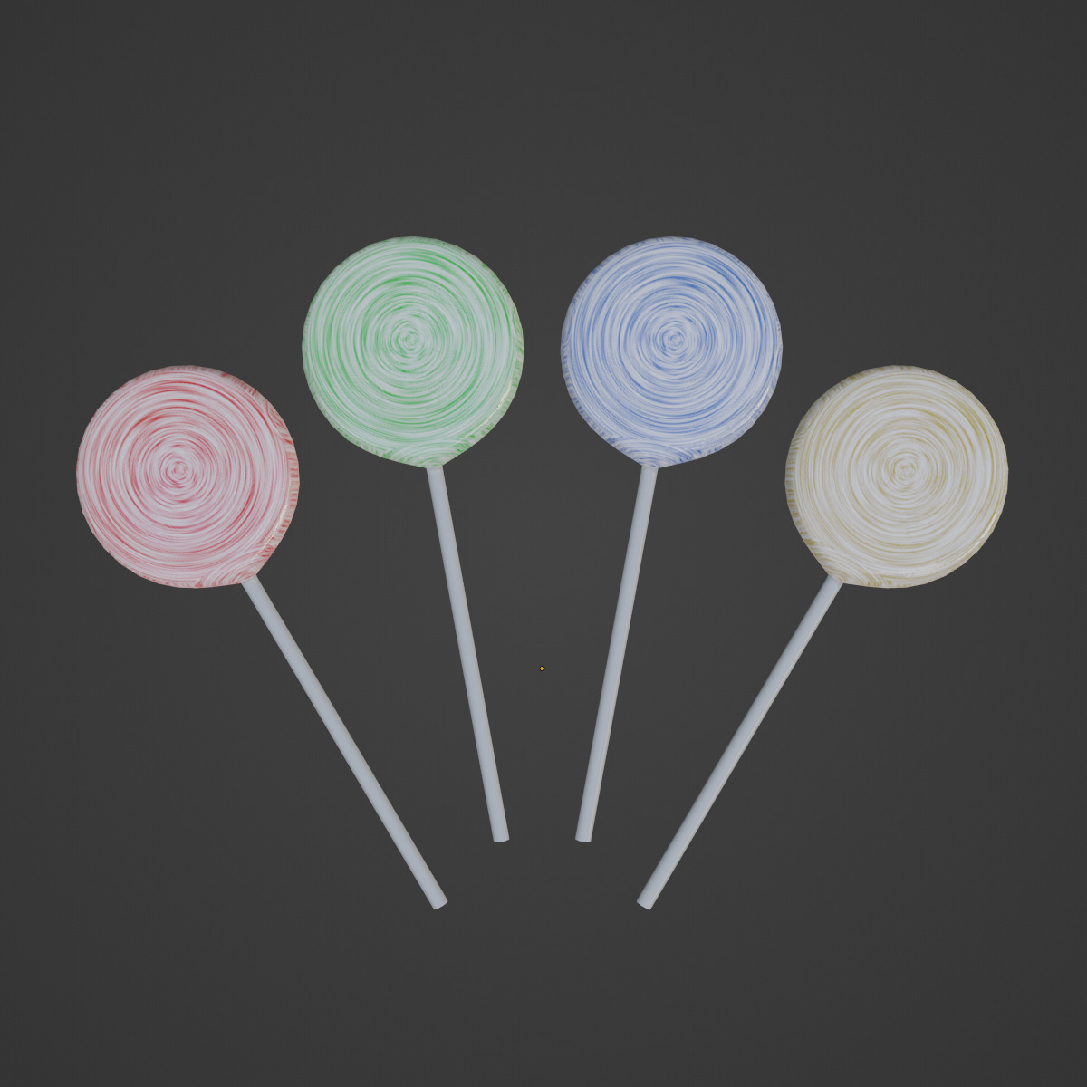 Candy Set Low-poly 3D model_6