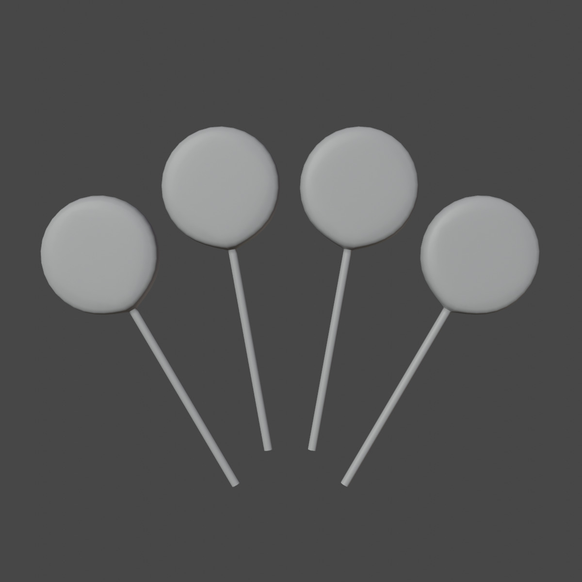 Candy Set Low-poly 3D model_8