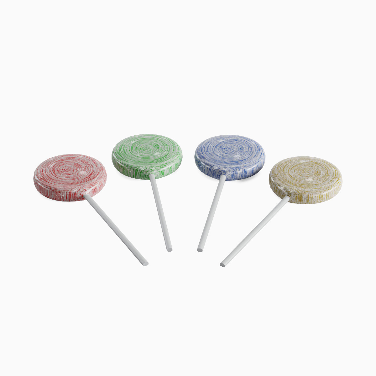 Candy Set Low-poly 3D model_1