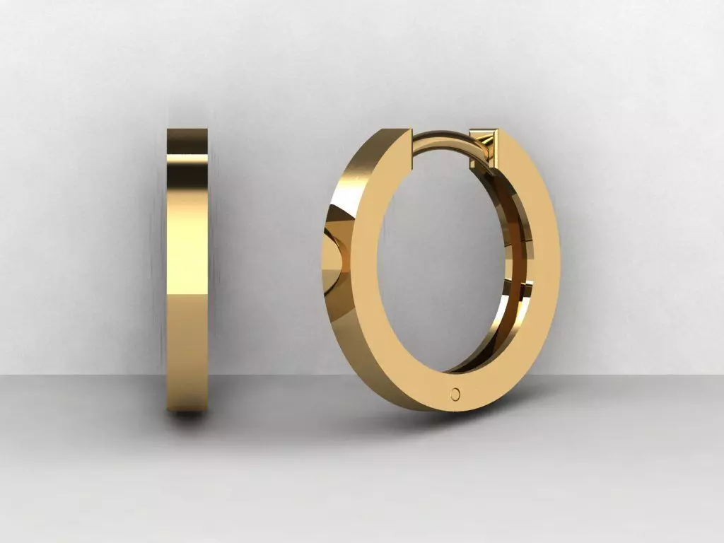 12 mm inside 2 mm witdh flat earring 3D print model