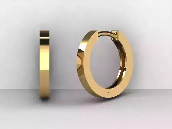 12 mm inside 2 mm witdh flat earring