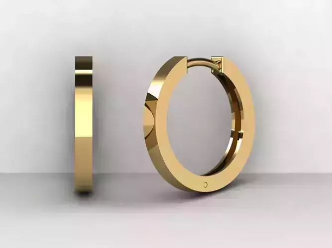 14 mm inside 2 mm witdh flat earring