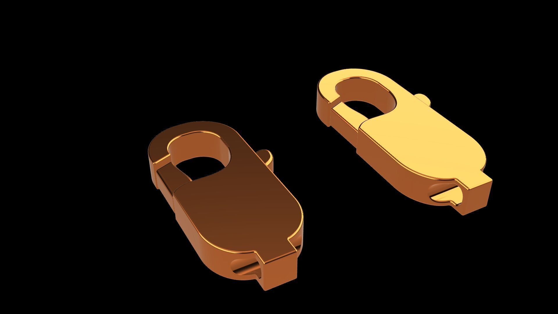 Lobster Clasp 3D Model 3D print model_6