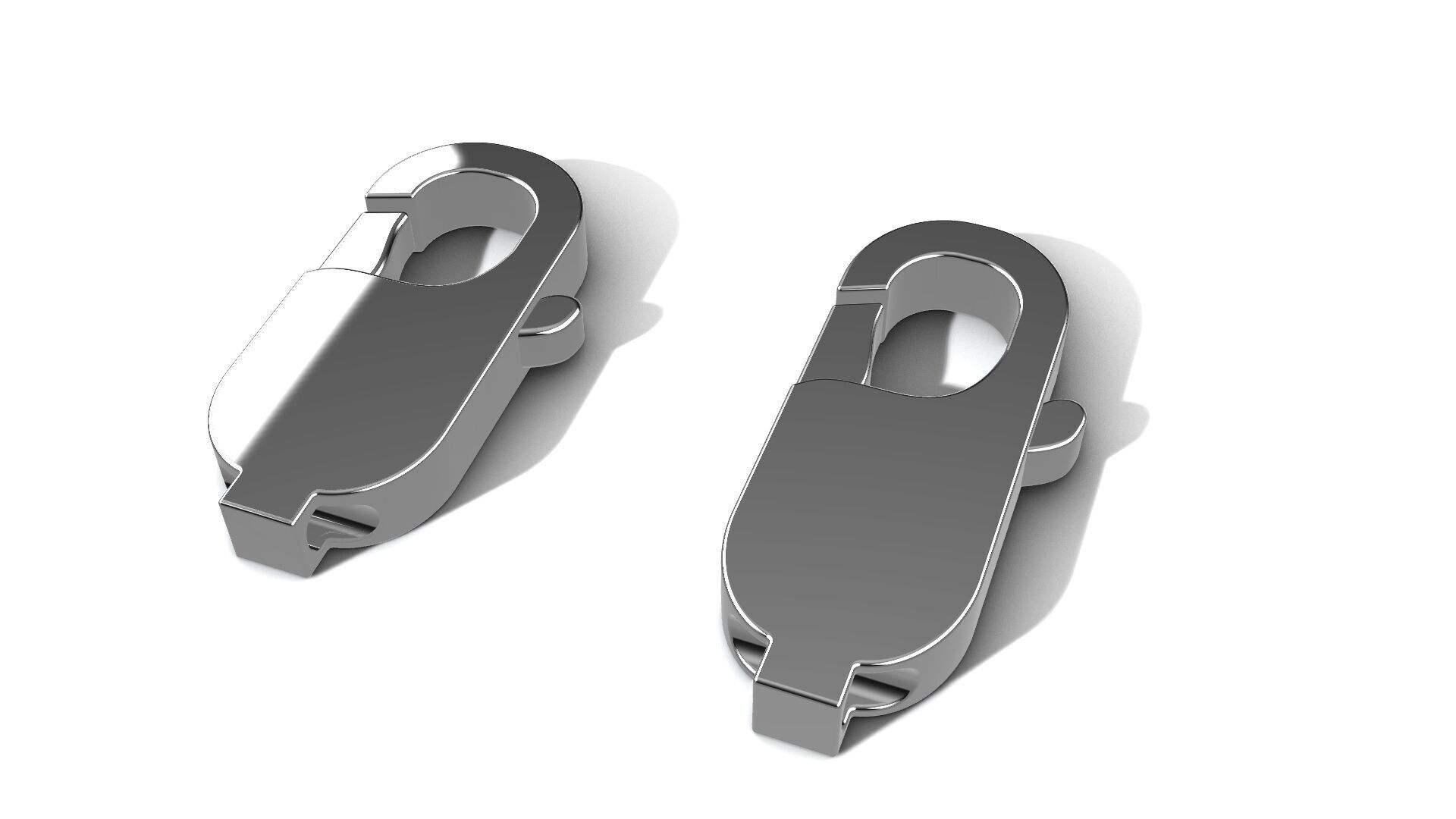 Lobster Clasp 3D Model 3D print model_5