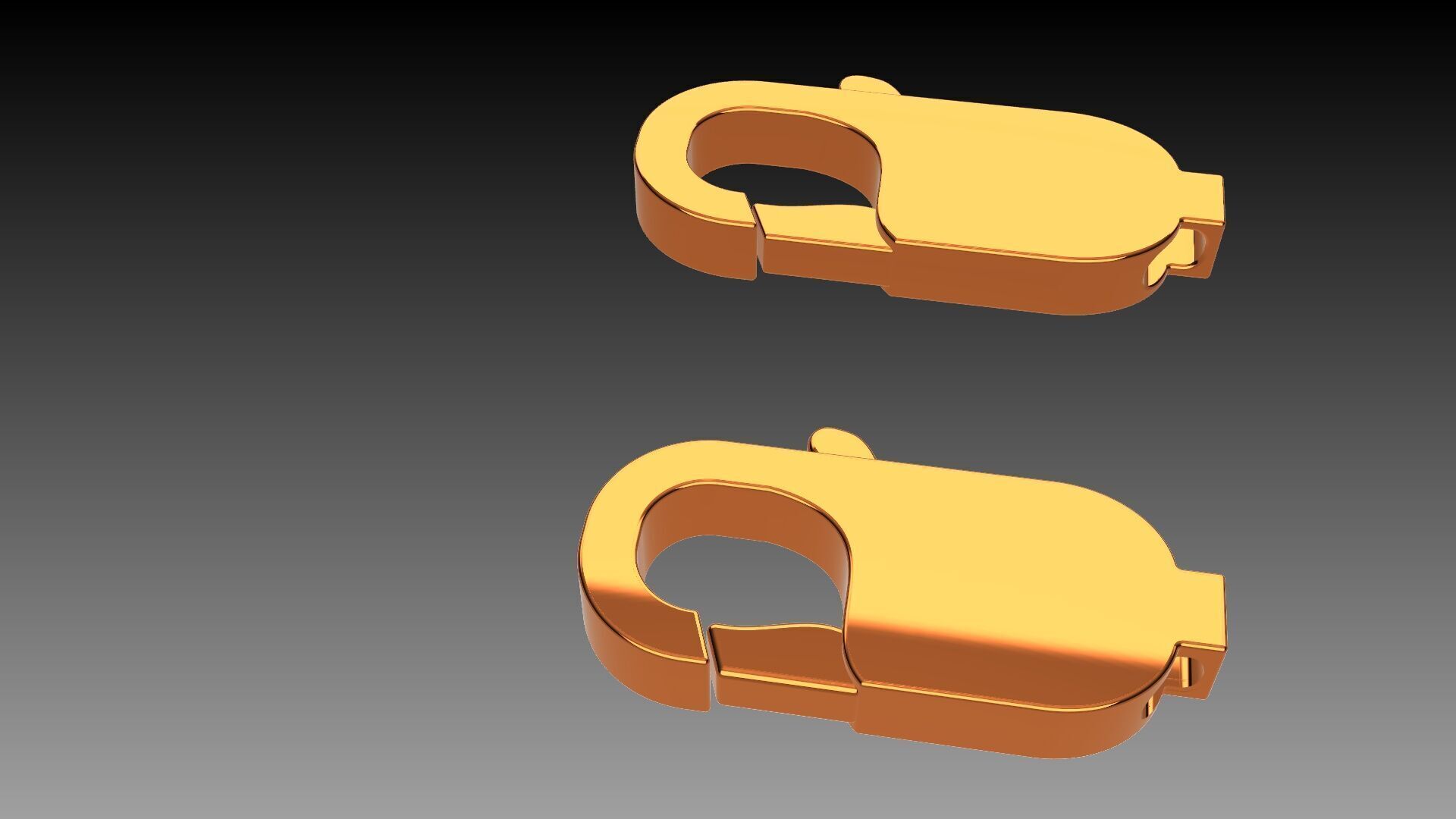 Lobster Clasp 3D Model 3D print model_9