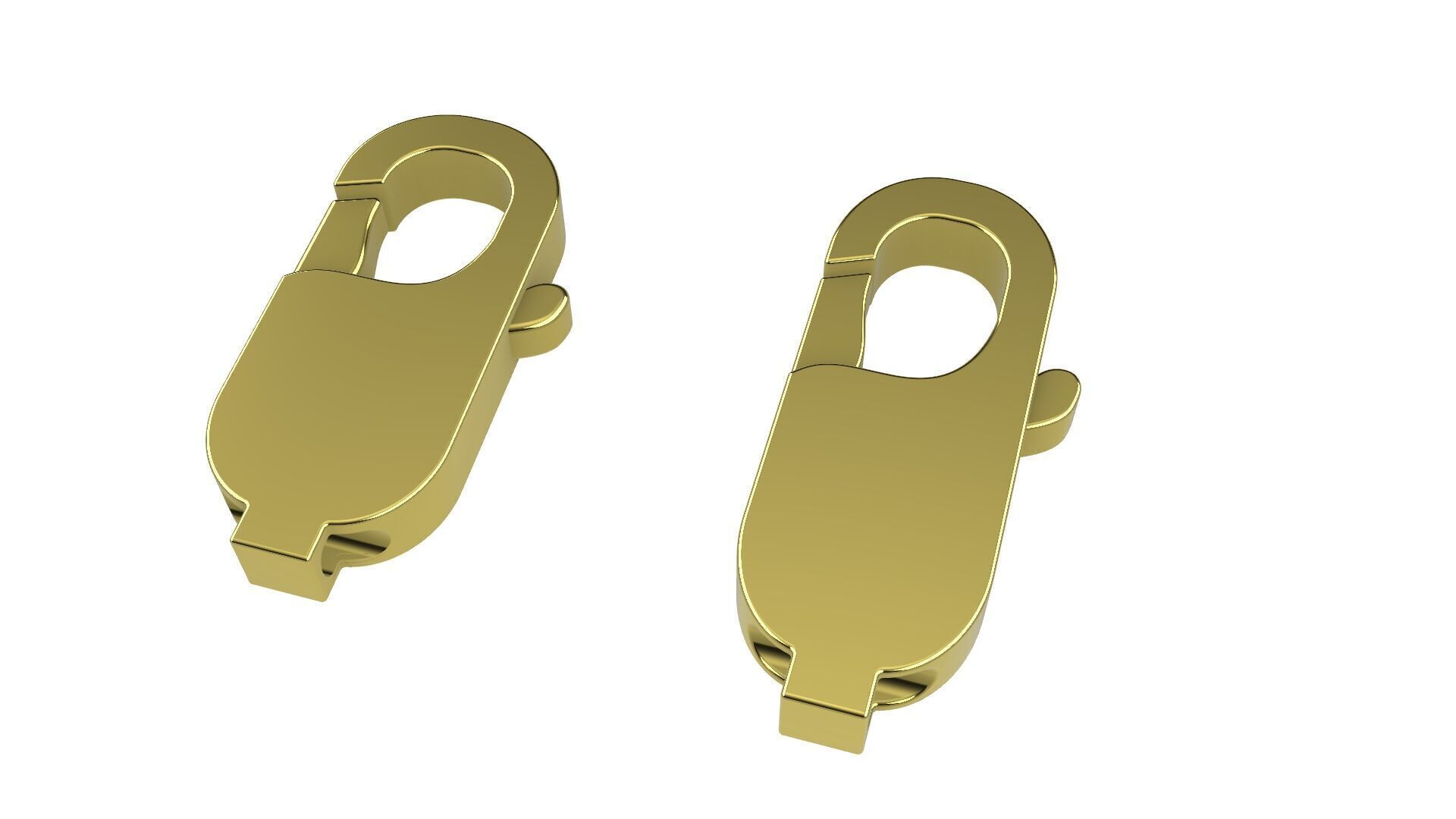 Lobster Clasp 3D Model 3D print model_2