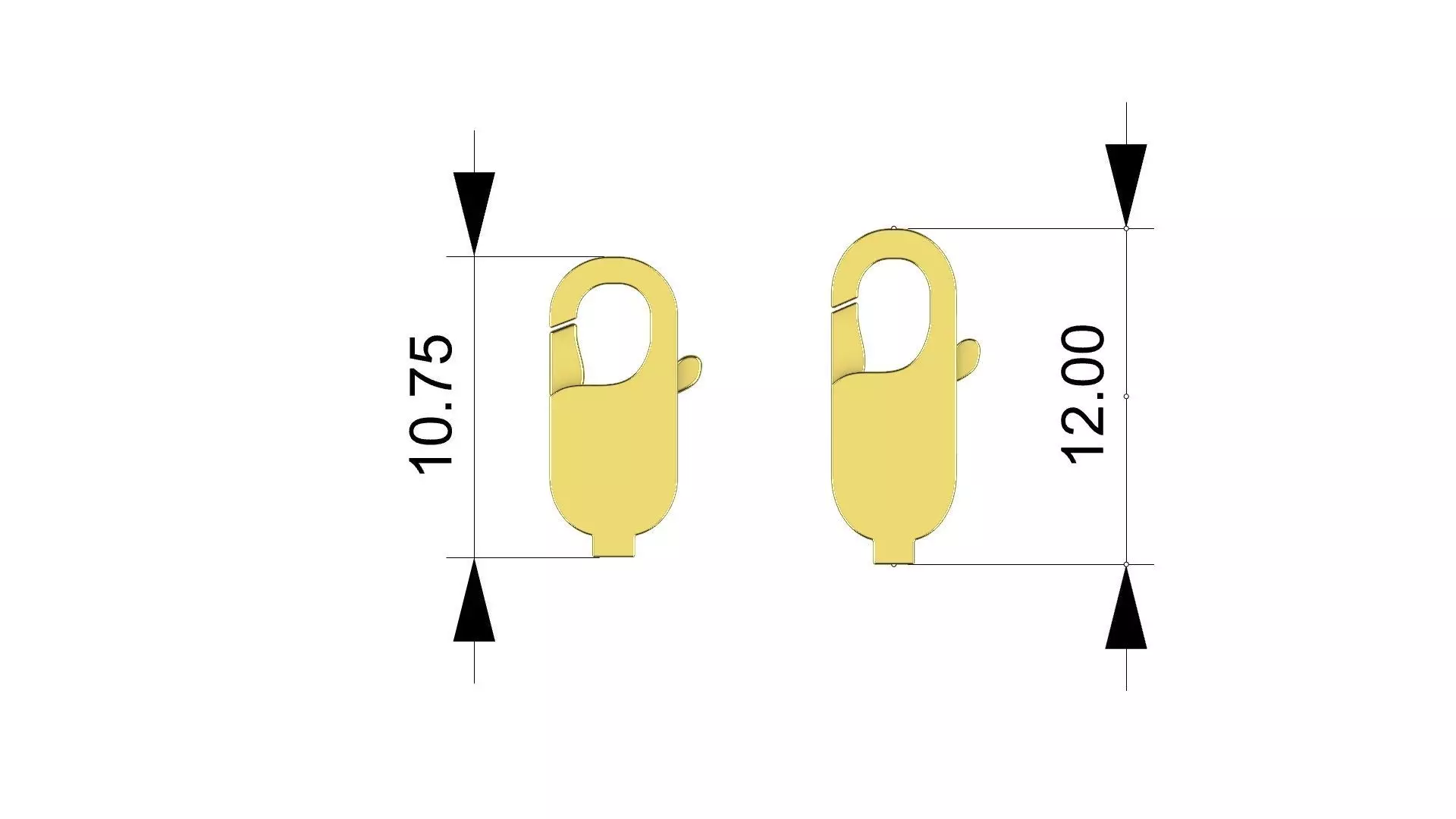 Lobster Clasp 3D Model 3D print model_0