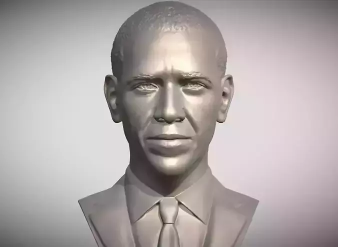 Barack Obama bust 3D print model