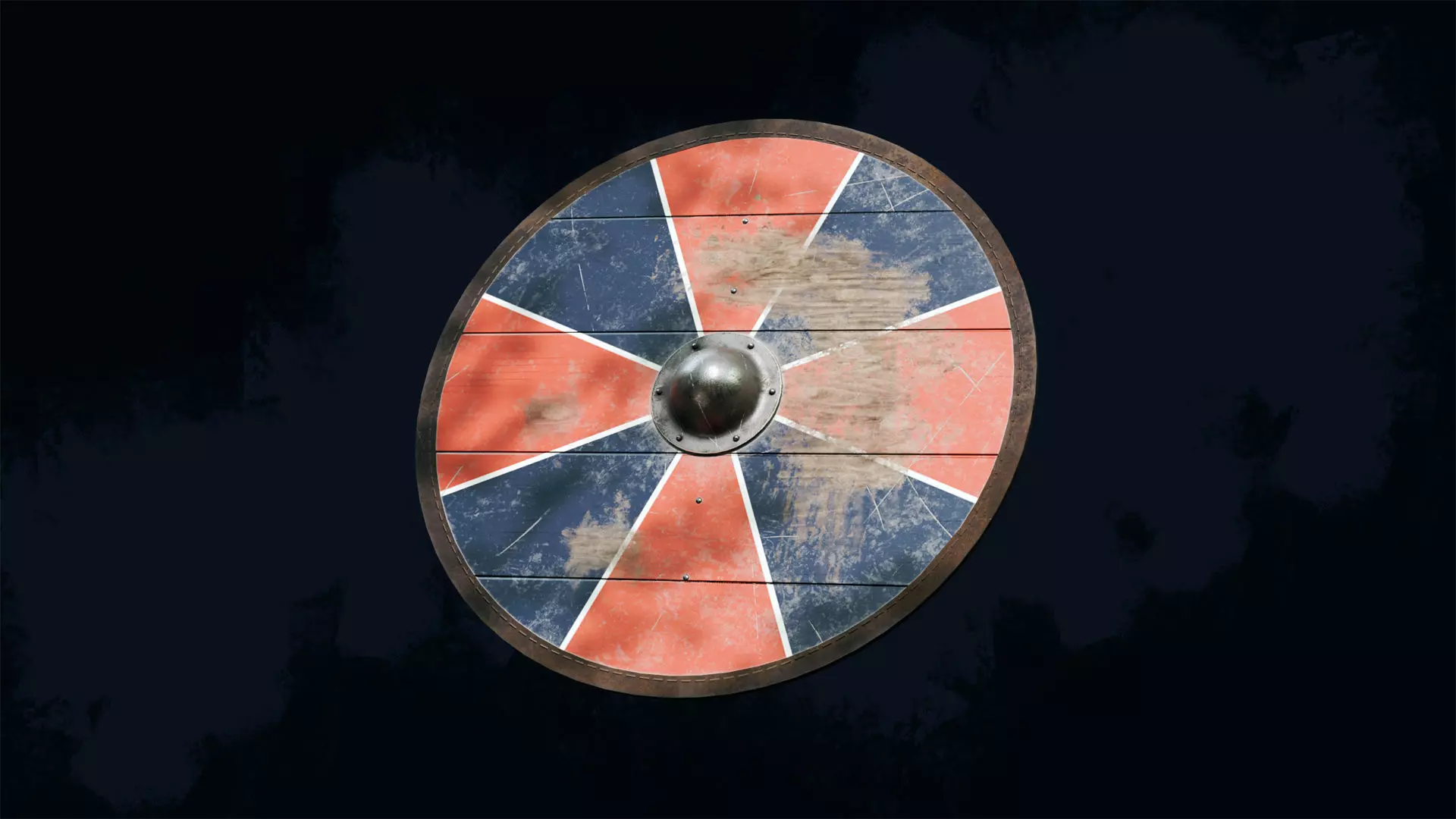 Viking shield 1 - War-Torn Low-poly 3D model