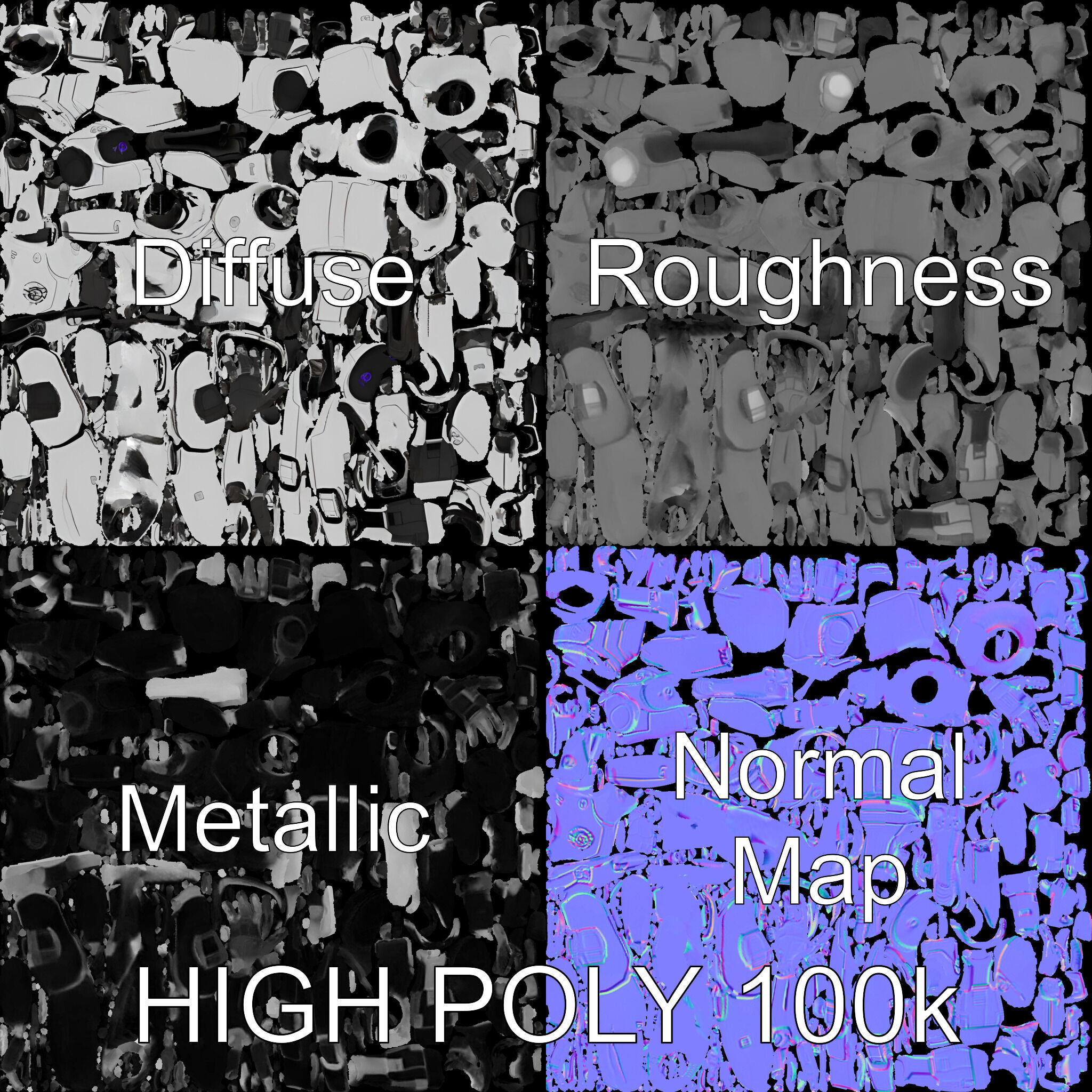 Silver Sentinel Robot D Model  Detailed Rigged and Ready for ... Low-poly 3D model_2