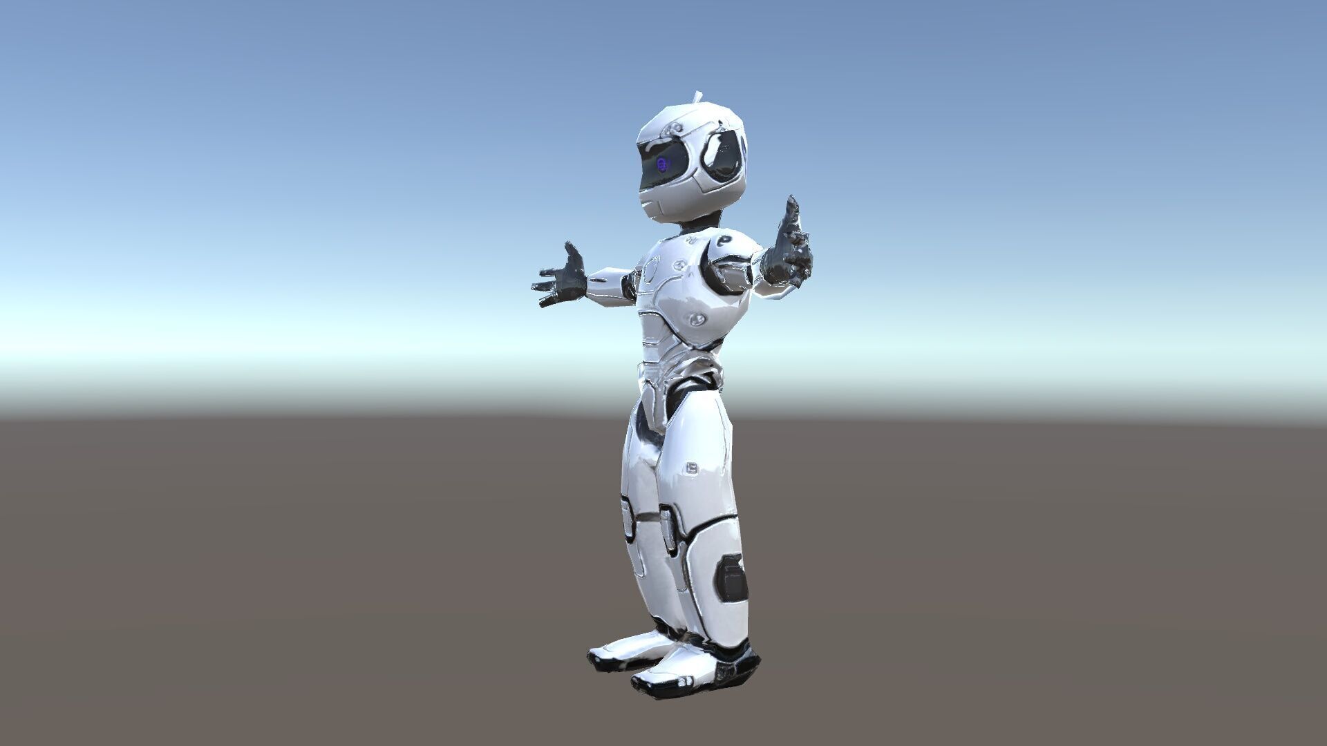 Silver Sentinel Robot D Model  Detailed Rigged and Ready for ... Low-poly 3D model_23