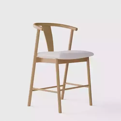 Fonra Counter Stool - Oak and Santolina Gray