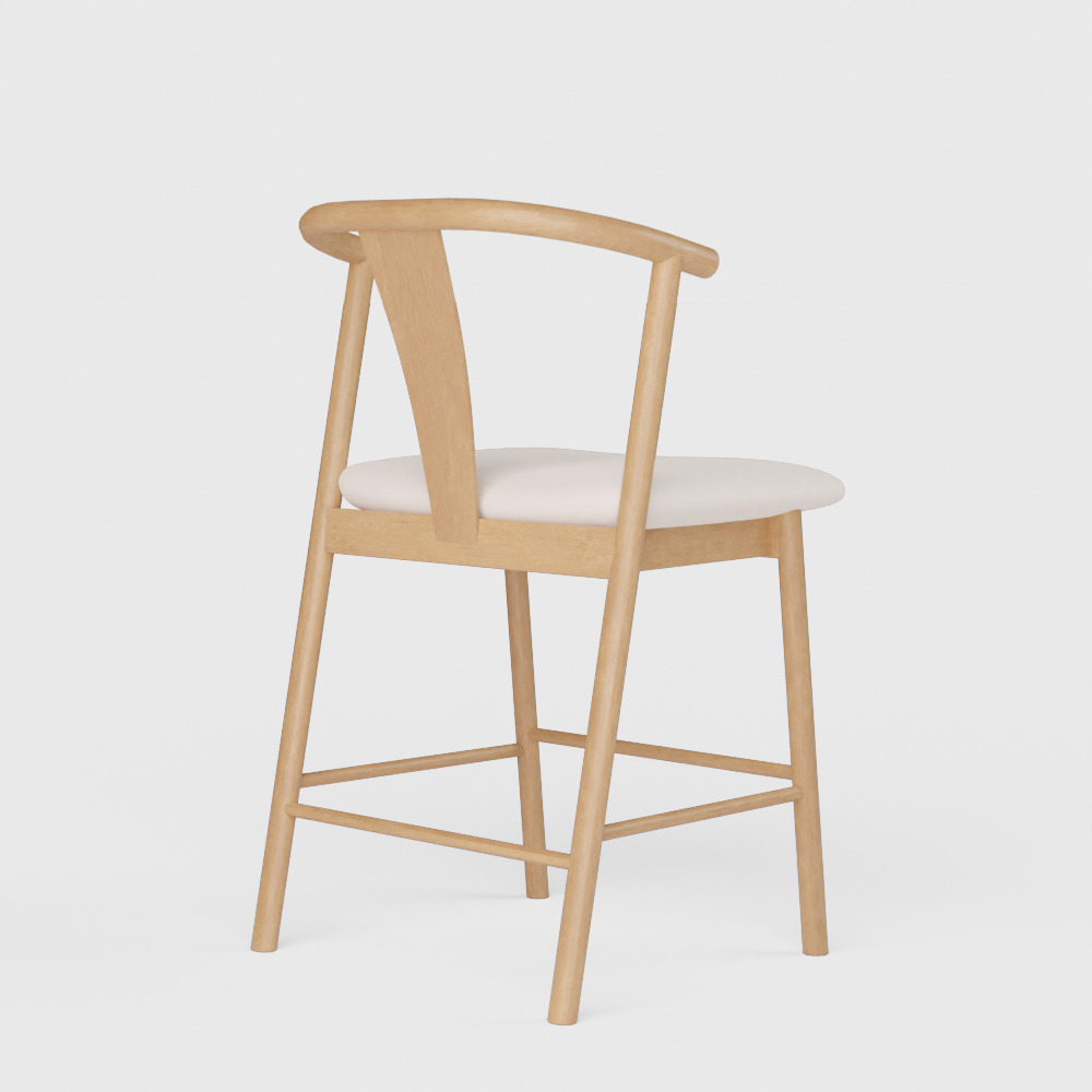 Fonra Counter Stool - Oak and Santolina Gray 3D model_7
