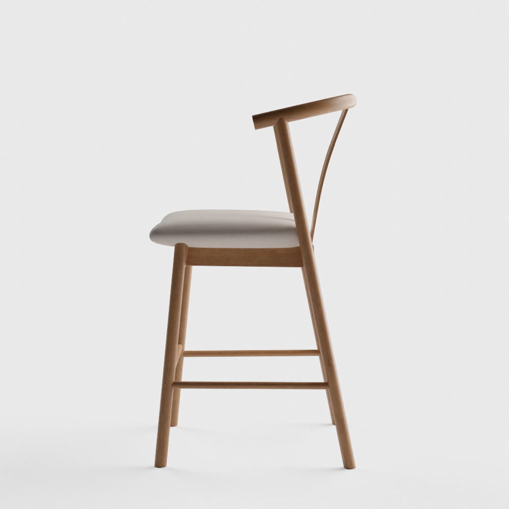 Fonra Counter Stool - Oak and Santolina Gray 3D model_4