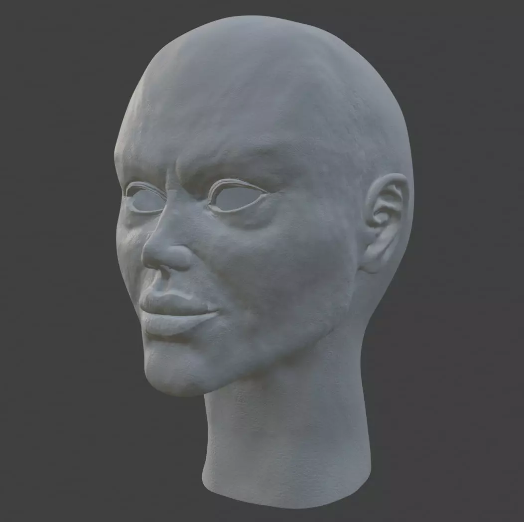 3D model Low Poly Head Model with Normal Map No Color Only Normal Map ...